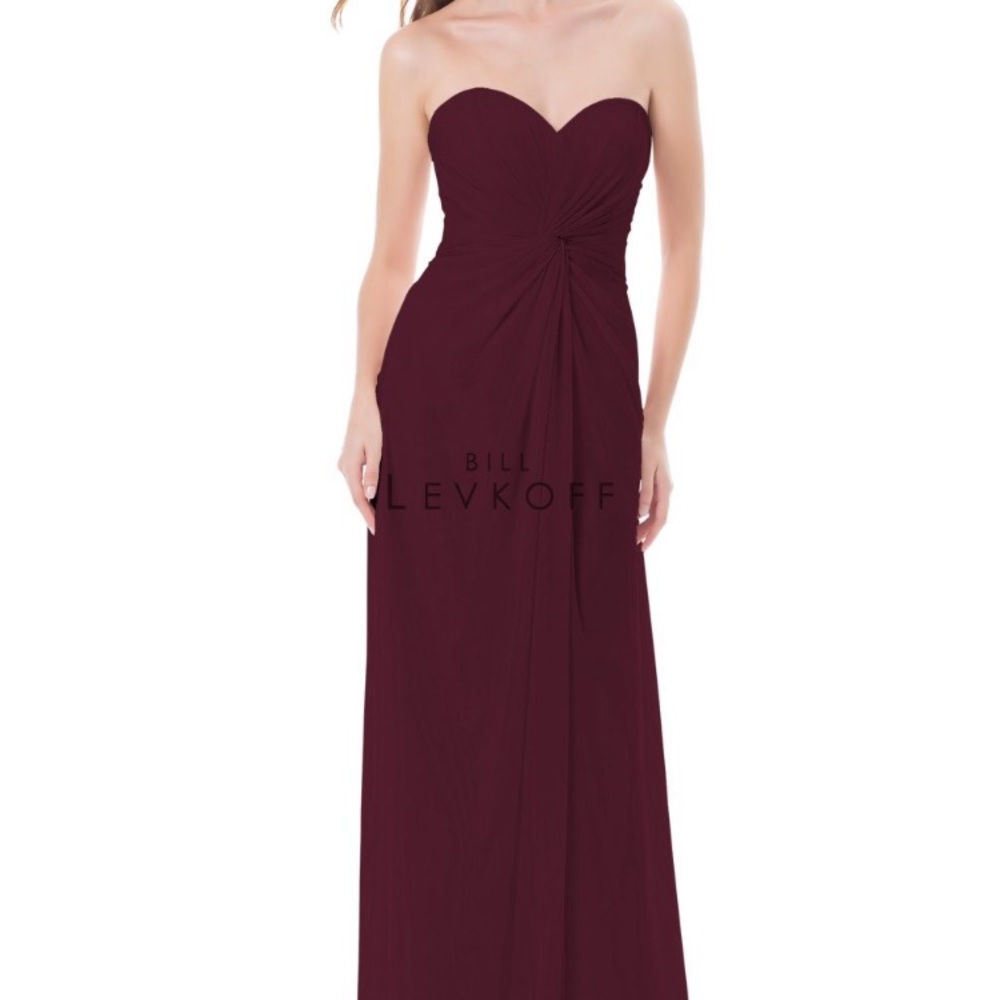 Bill Levkoff style #484 bridesmaid dress in wine